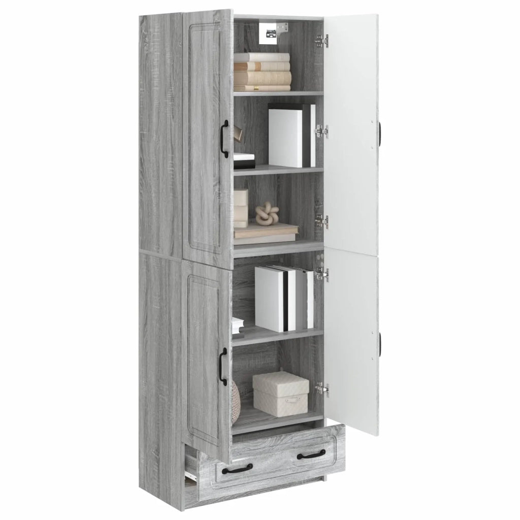 Set di armadi 2 pcs Sonoma grigio Legno ingegnerizzato
