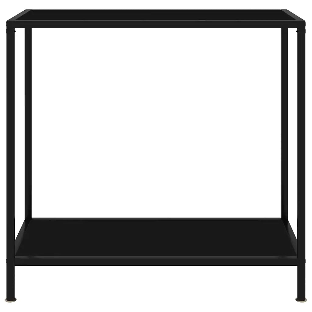 Tavolo Consolle | Tavolo d'Ingresso Nero 80x35x75 cm in Vetro Temperato