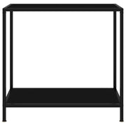 Tavolo Consolle | Tavolo d'Ingresso Nero 80x35x75 cm in Vetro Temperato