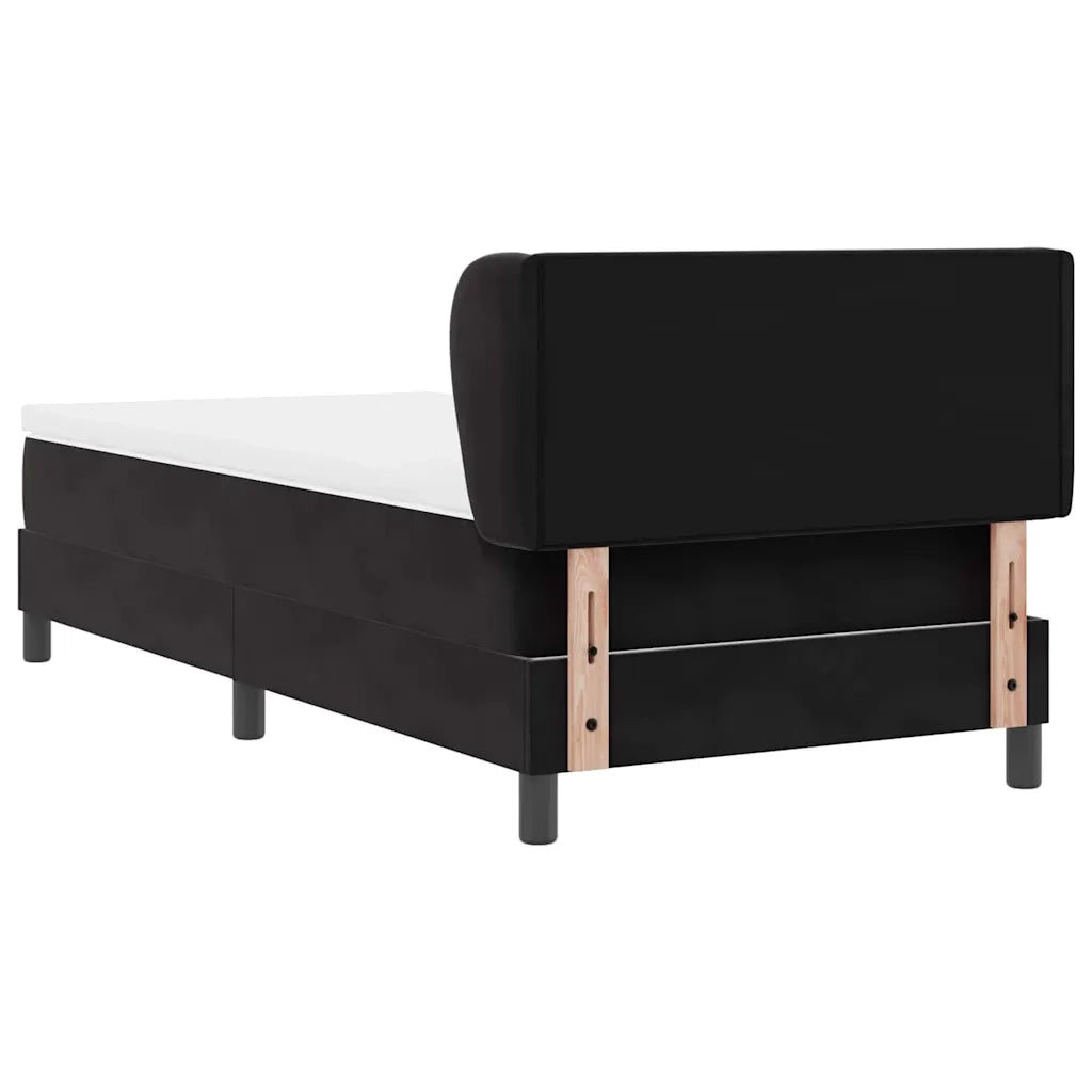 Letto a molle con testiera Nero 80 x 200 cm Velluto 3340360