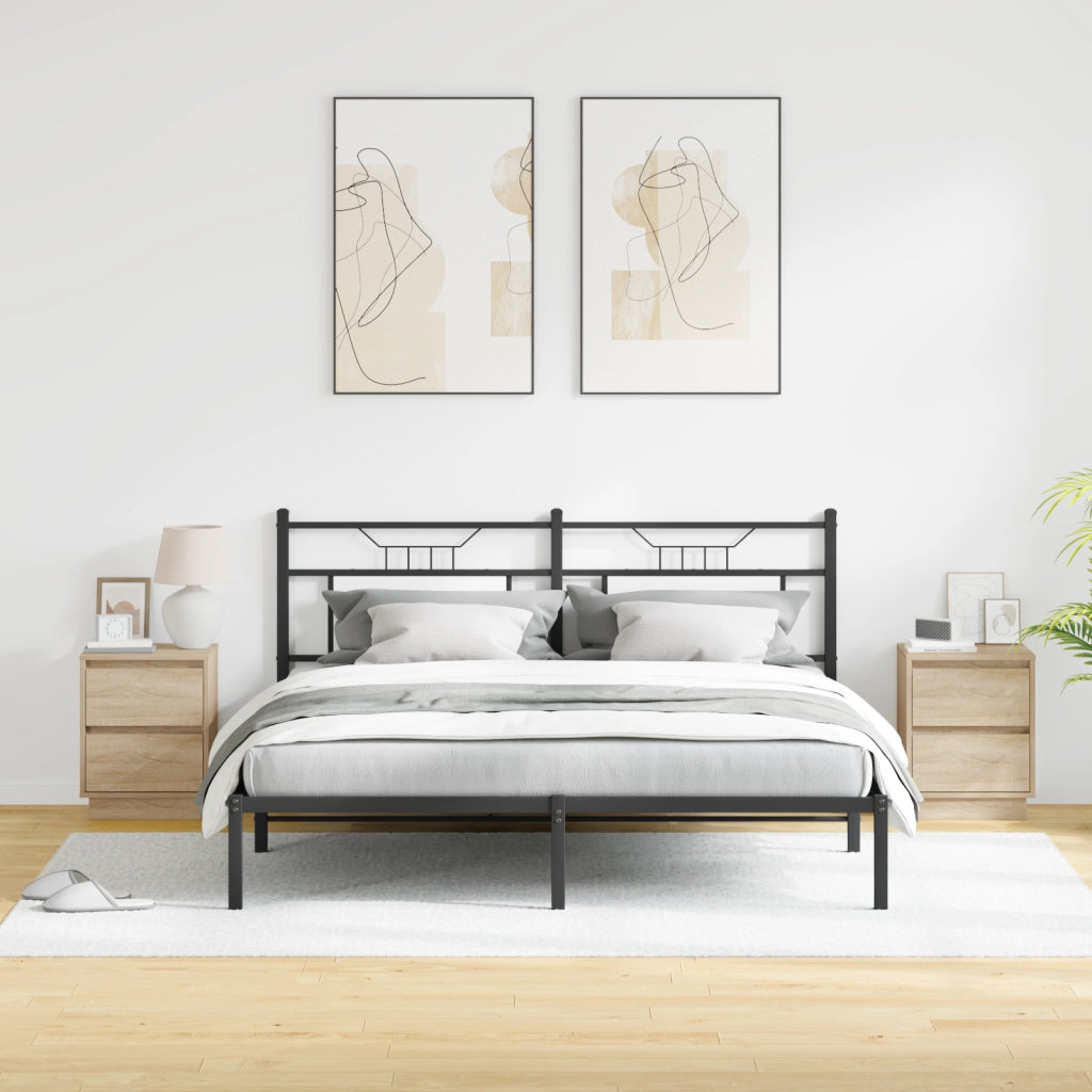 Comodini con luci LED 2 pz Rovere di Sonoma 39x34,5x50 cm