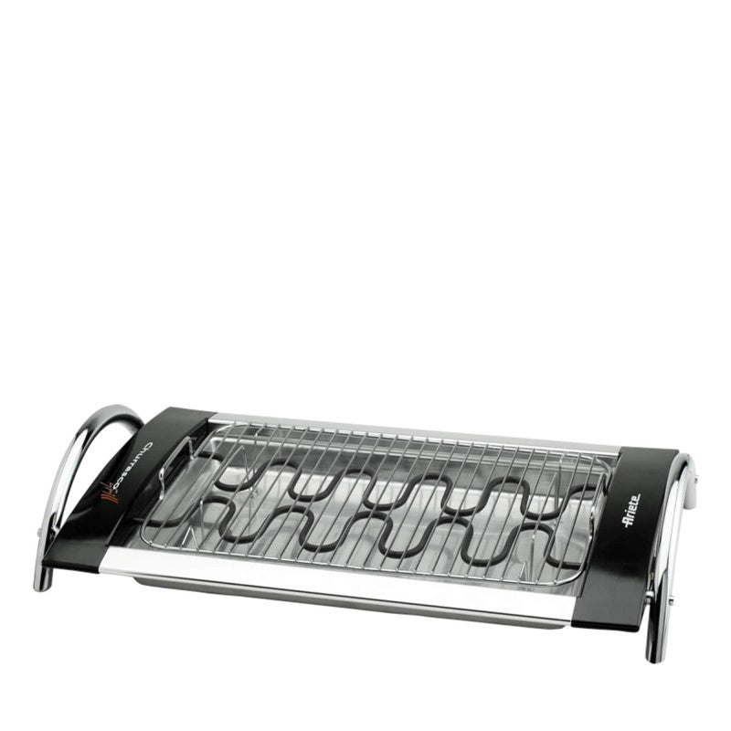 Doppia griglia elettrica - Vassoio in alluminio - 2000W - Temperatura regolabile 60°-250°