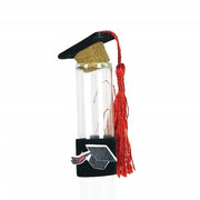 Trade Shop - Set 24 Bomboniere Ampolla Laurea 2x9cm Vetro Tappo Sughero Con Cappello Confetti -