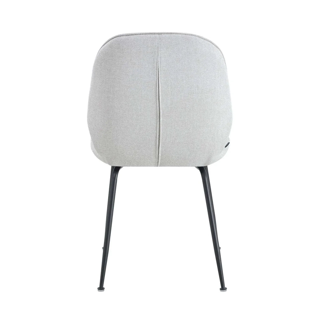 LÚZETE - SEDIA ASHCROFT TESSUTO COLOR SABBIA CON GAMBE NERE