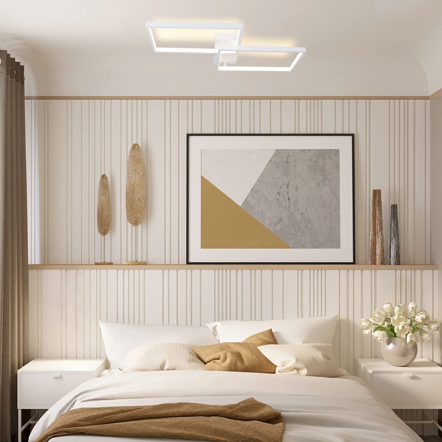 ZMH Lampada da soffitto LED moderna telecomando dimmerabile per soggiorno ufficio