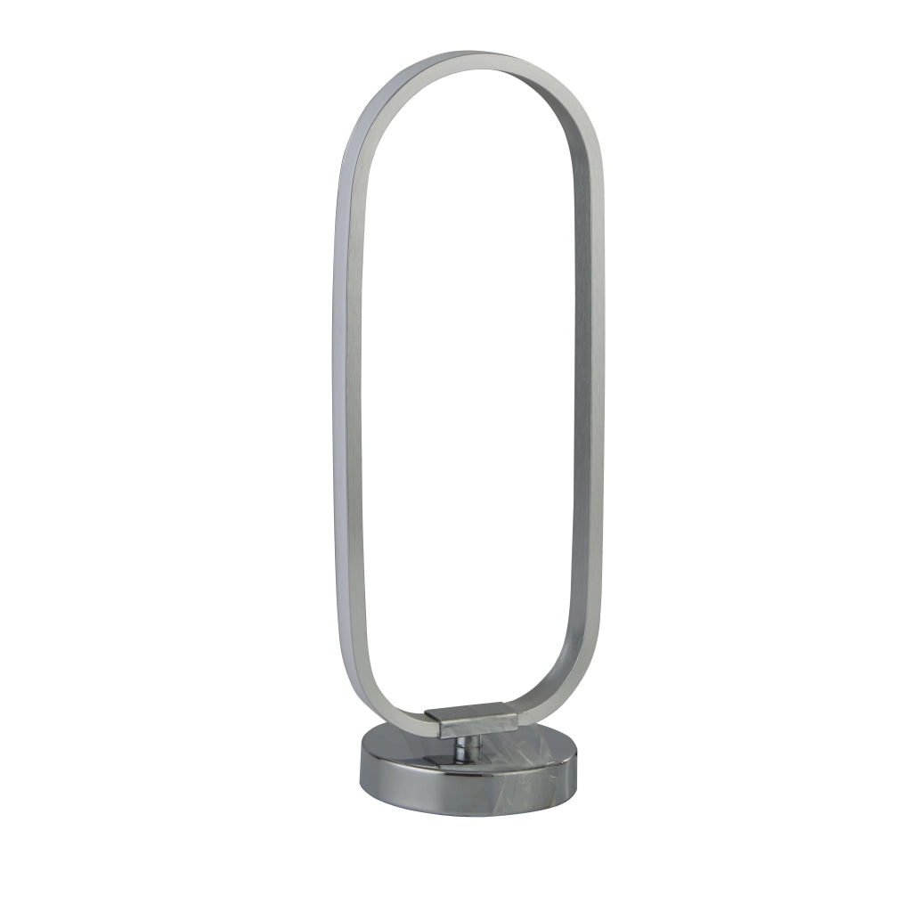 Abatjour Moderno Liner Alluminio Cromo Policarbonato Bianco Led 12W 3000K