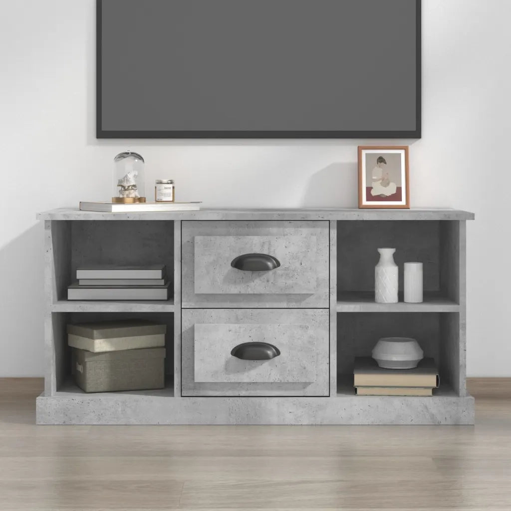Mobile Porta TV-Credenza per TV Grigio Cemento 99,5x35,5x48cm Legno Multistrato