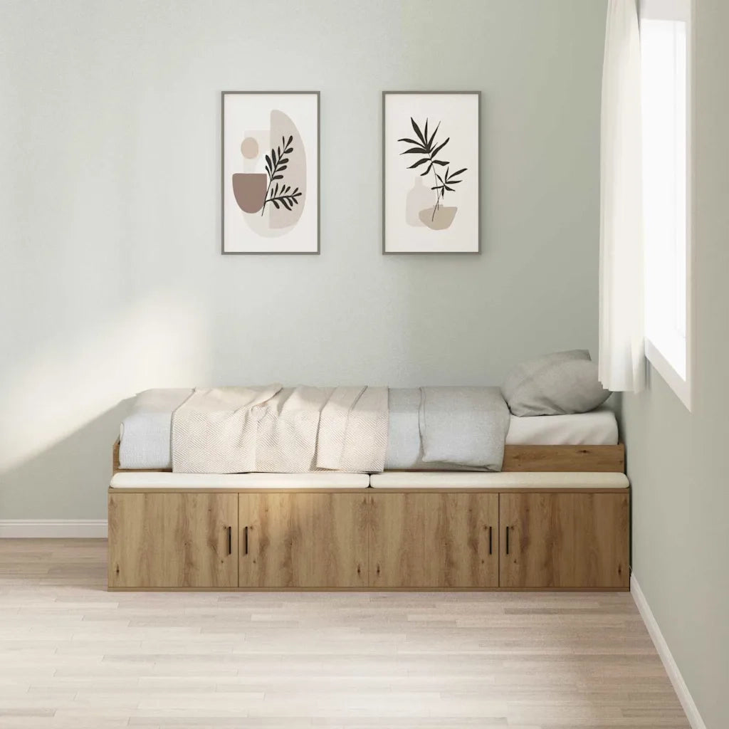 Struttura del letto con cassetto Rovere artigianale 90 x 200 cm 3335196