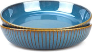 Servizio da tavola in porcellana blu, set da 2, ideale per insalate e frutta.