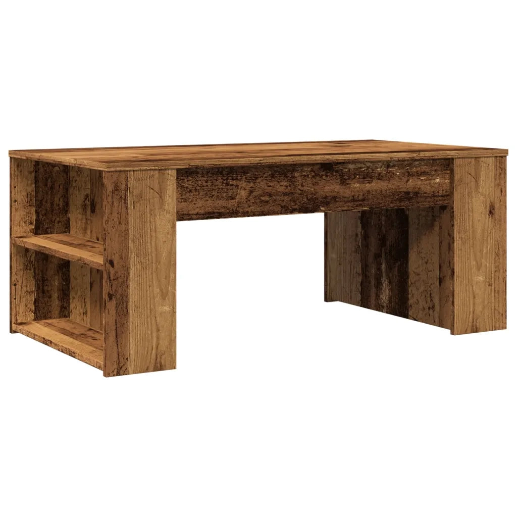 Tavolino da Salotto Legno Antico 102x55x42 cm Legno Multistrato