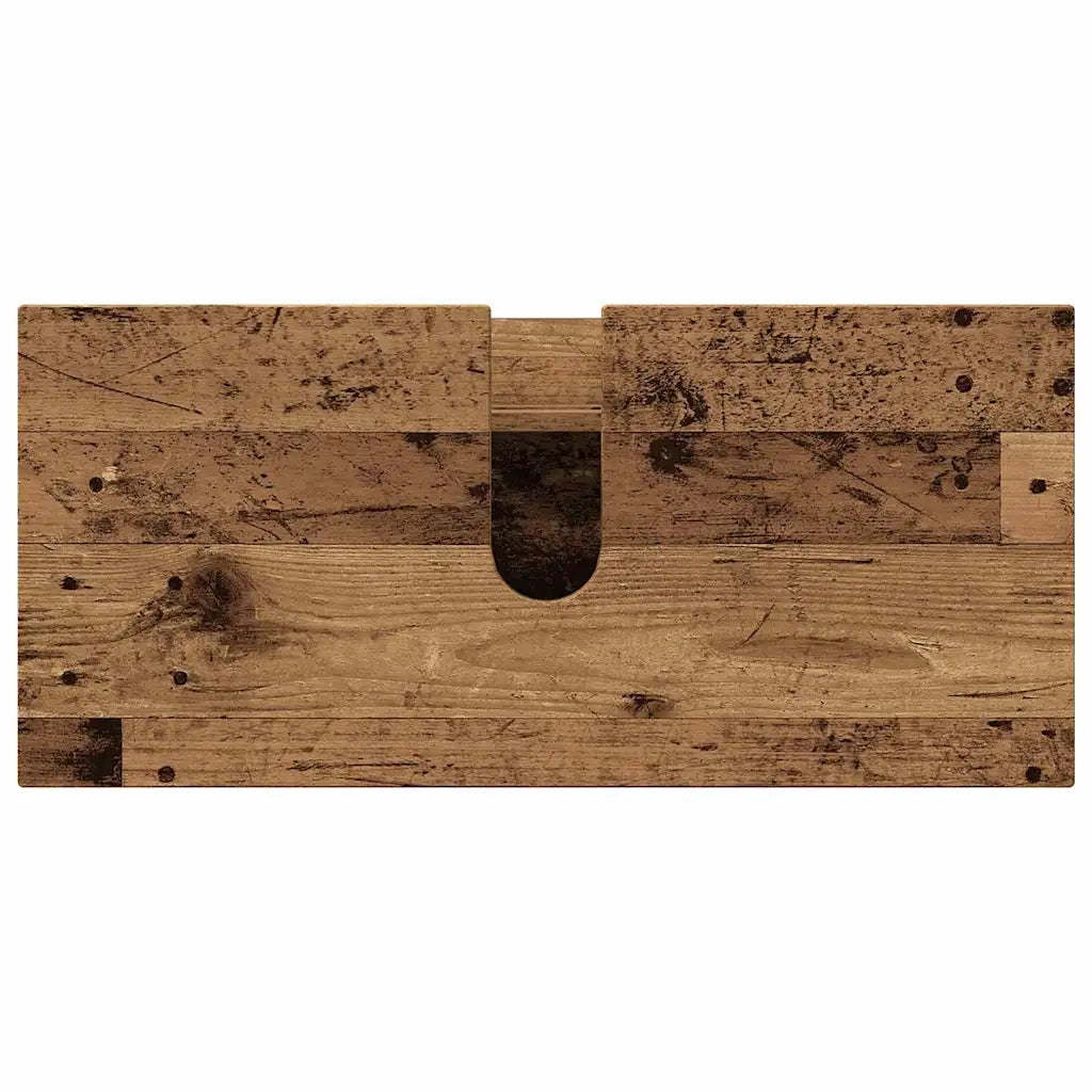 Set di mobili per il bagno con cassetto 2 pcs Legno vecchio