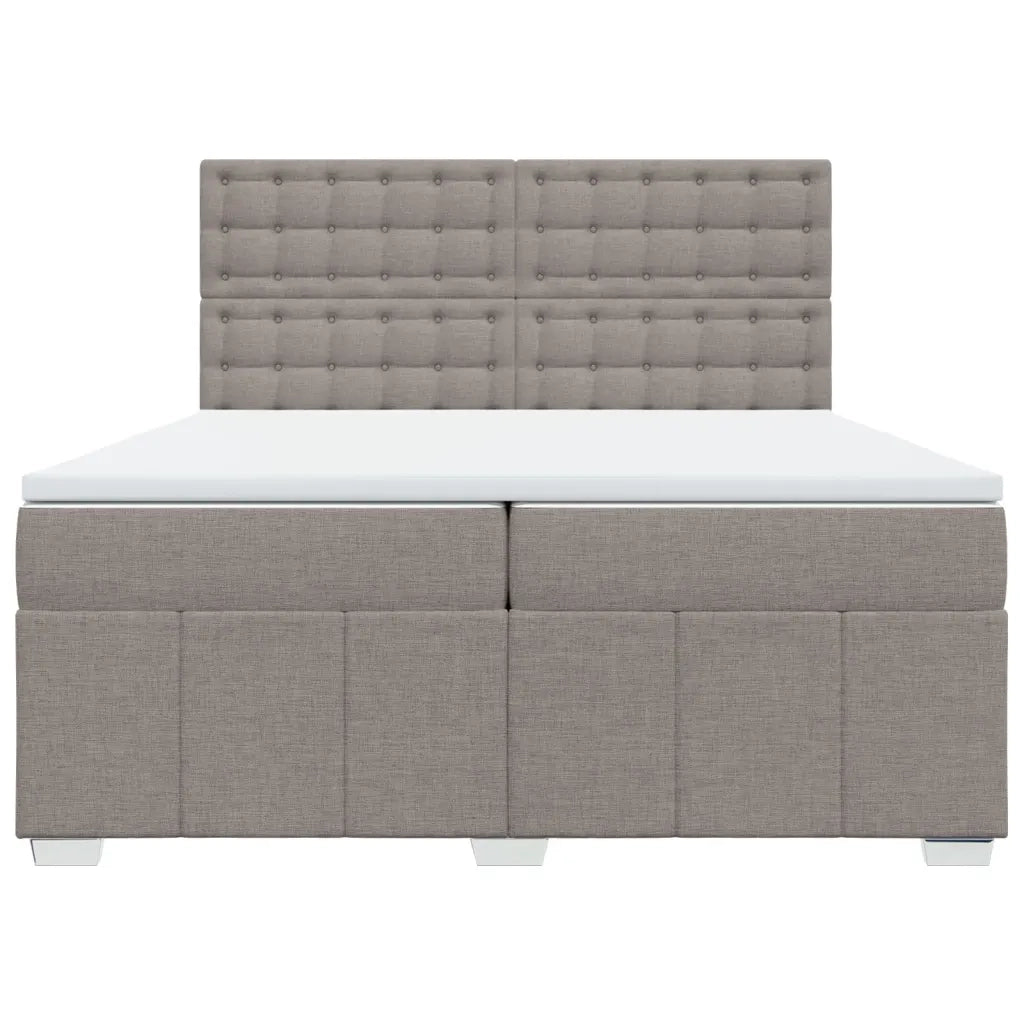 Giroletto a Molle con Materasso Tortora 200x200 cm in Tessuto 3291793