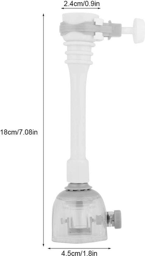 Serpentino adattabile per rubinetto - tubo di risparmio d'acqua per cucina - grigio - 18 cm.