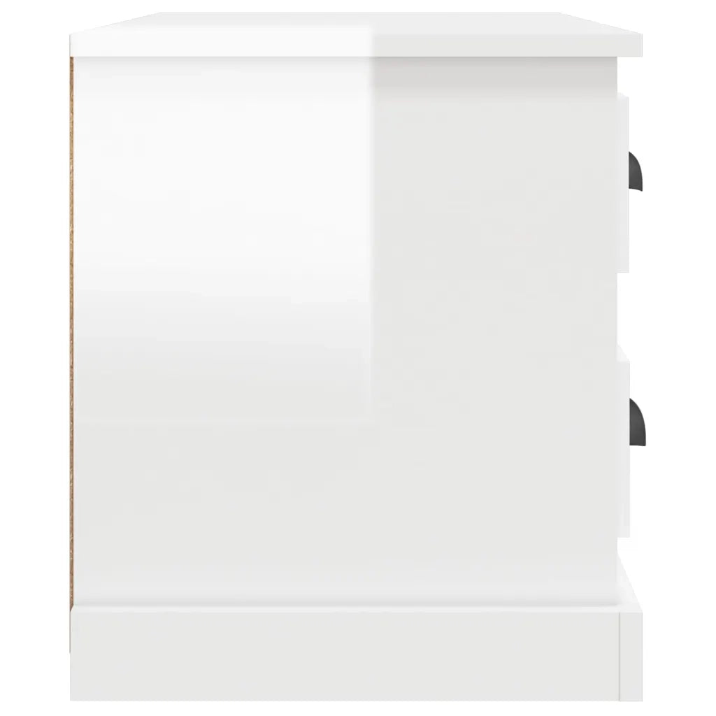 Comodino-Tavolino da notte Bianco Lucido 60x39x45 cm
