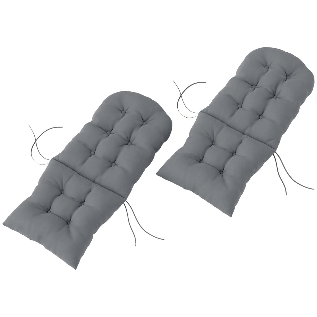 Cuscini per Sedie Adirondack ¨C zephmum ¨C 2 Pezzi, Grigio, Tessuto Imbottito