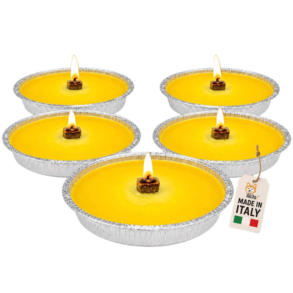 Akitaink 5 Candele Citronella Antizanzare Esterno