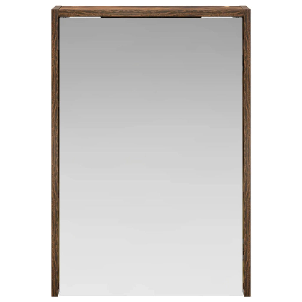 Mobiletto per specchio da bagno Rovere fumé 43 x 16 x 62.5 cm 889139