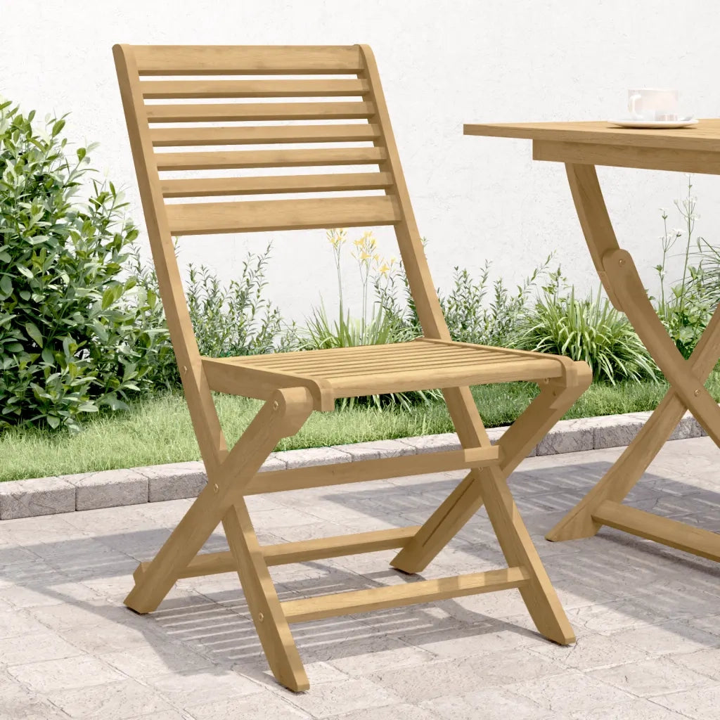 Sedie Giardino Pieghevoli 4 pz | Sedie da Esterno 48,5x61,5x87 cm Massello Acacia