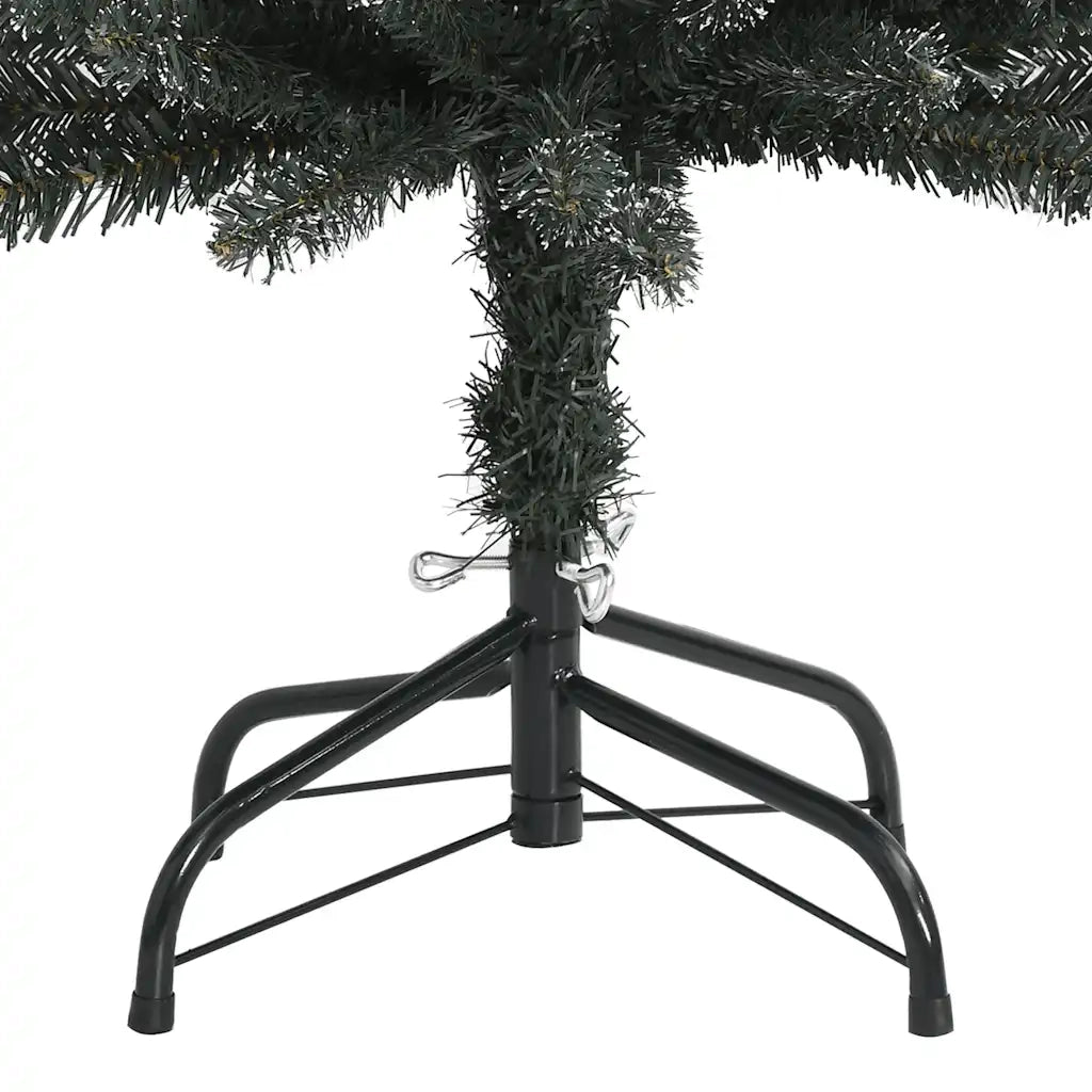 Albero di Natale | Decorazioni natalizie Artificiale Sottile con Base Verde 150 cm PVC