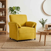 Divano 1 posto Giallo 88 x 83 x 95 cm Velluto 42033932