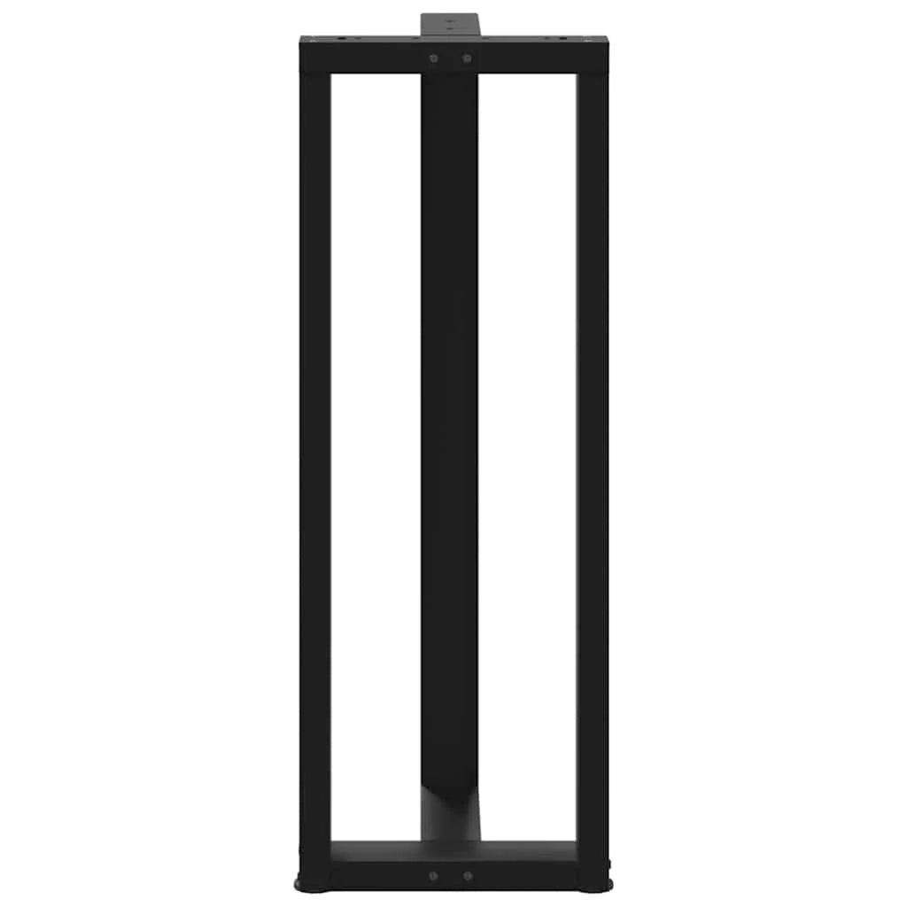 Set di 2 gambe regolabili per tavolo da bar a forma di T 40 x 35 x 110 cm in acciaio nero 02_0057357