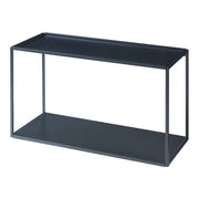 Scaffale dal design senza tempo per soggiorno/camera da letto mobiletto portaoggetti da parete 60 x 25 x 35 cm acciaio nero 03_0011263