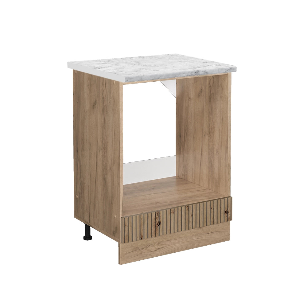 Mobile per forno da incasso R-Line Rovere artigianale/Rovere dorato 60 cm PL Marmo Vicco