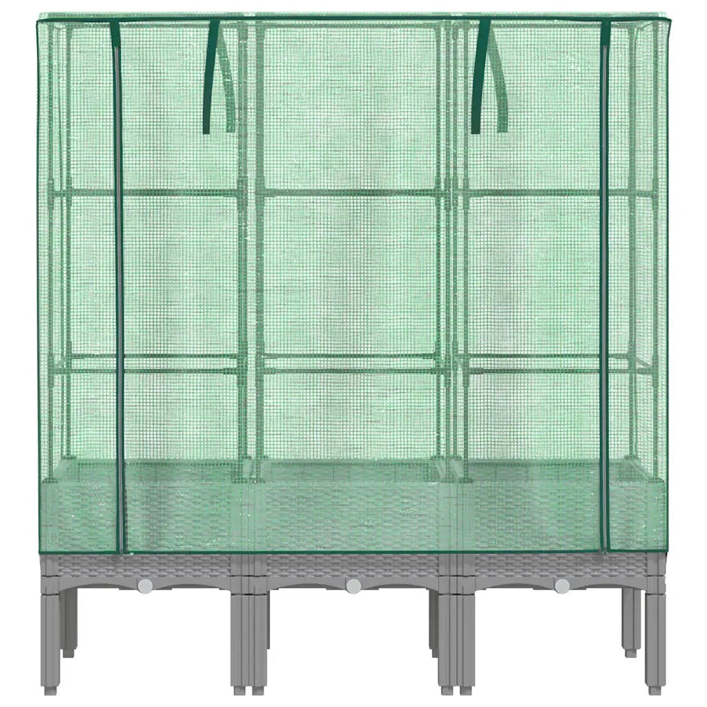 Letto Rialzato con Copertura Serra Effetto Rattan 120x40x140 cm 4015862