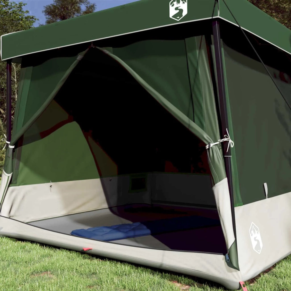 Set di Tende da Campeggio 2 pcs Verde Taffeta e Tessuto