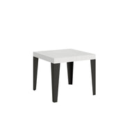 Tavolo allungabile 90x90/246 cm Flame telaio Antracite - Bianco Frassino