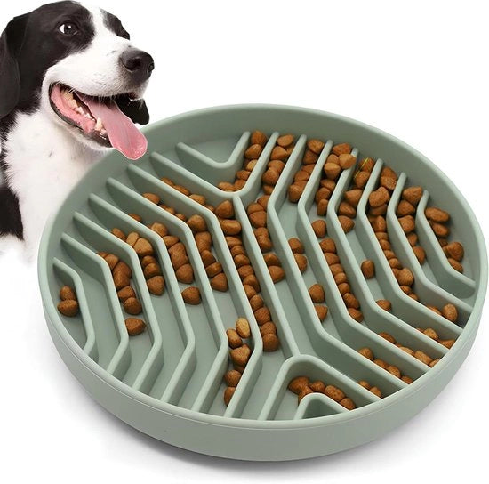 Boccone Lento Interattivo per Cani - Disegno Antisoffocamento - Boccale Salute per Cani Piccoli a Medi-Larghi