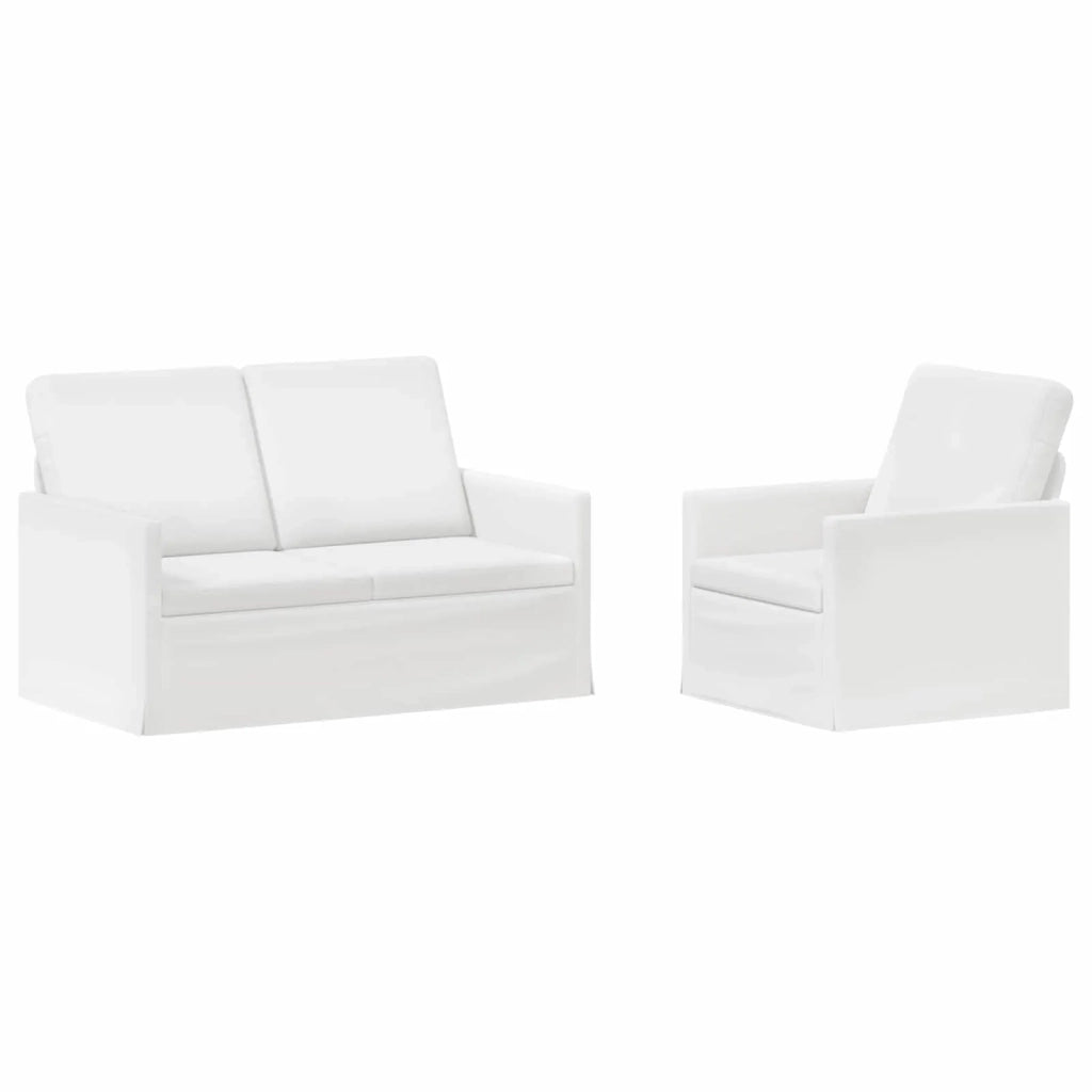 Set di divani 2 pcs Bianco Tessuto 3433144