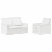 Set di divani 2 pcs Bianco Tessuto 3433144