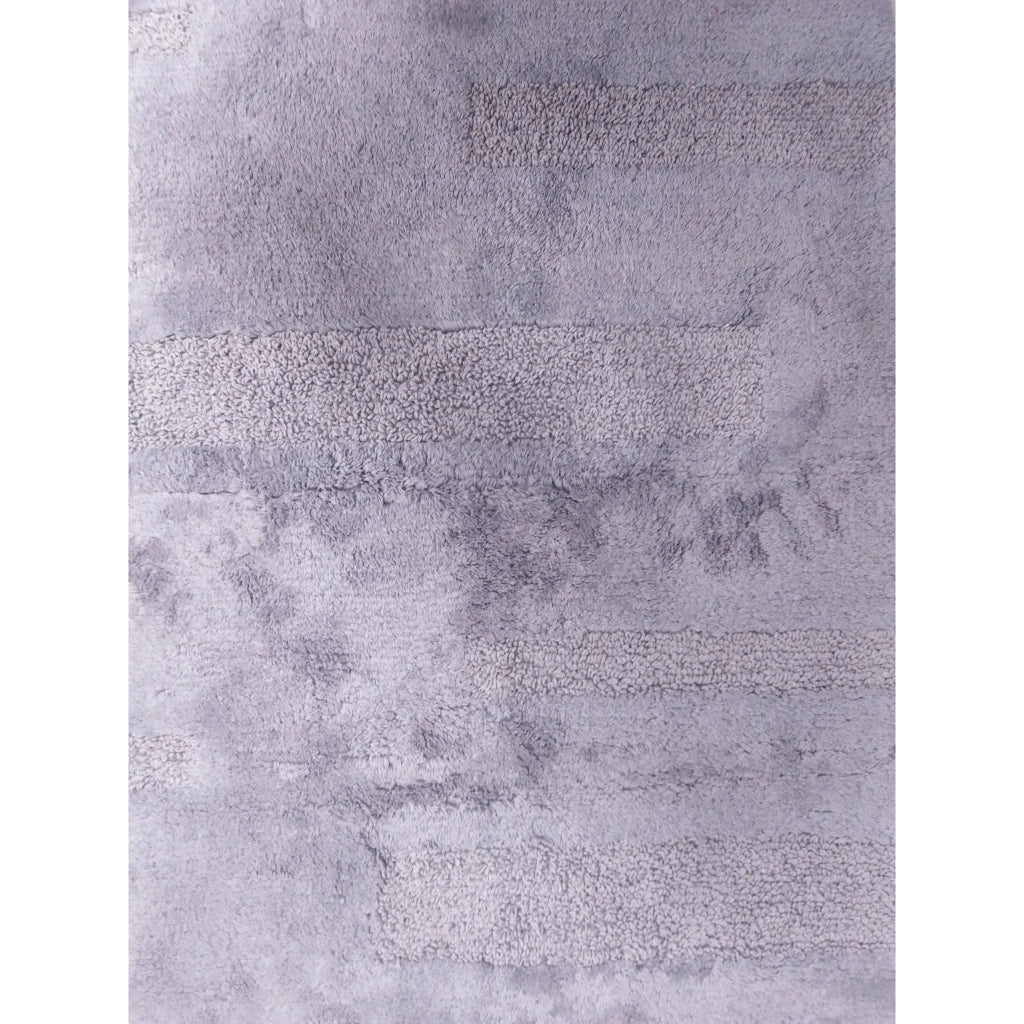 TAPPETO LINEE 55X110CM INDACO IN COTONE CON ANTISC