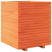 Fioriera rialzata per piante fiori terrazza giardino finitura a cera 60 x 60 x 72 cm legno di pino massiccio marrone 02_0038477