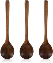 3 set di cucchiai in legno per cucinare, utensili in legno per la cucina 17,5 cm cucchiai in legno per cucinare, cucchiai in legno grandi per mescolare, agitare, cuocere, miscelare, servire e assaggiare