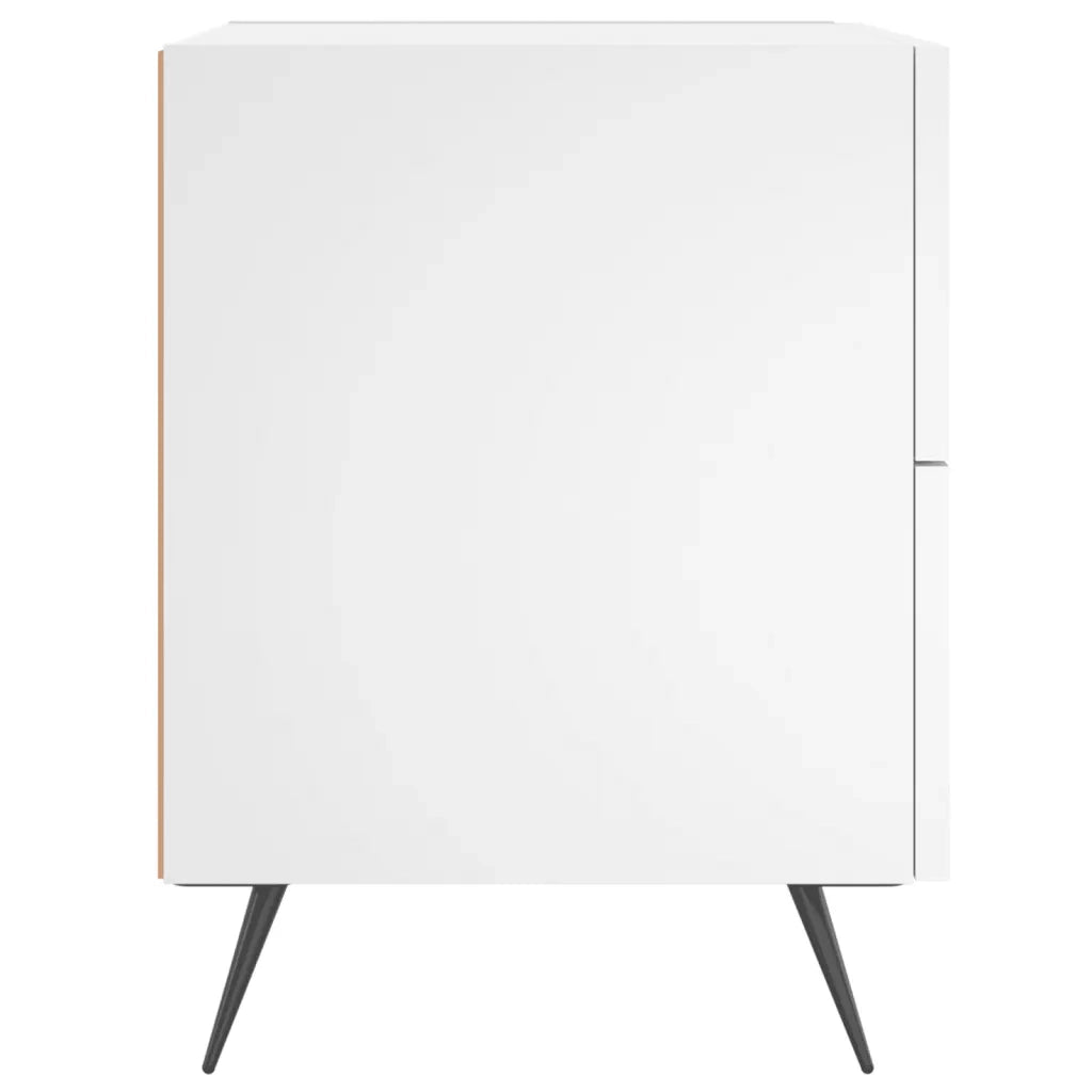 Comodino-Tavolino da notte Bianco 40x35x47,5 cm in Legno Multistrato 117983