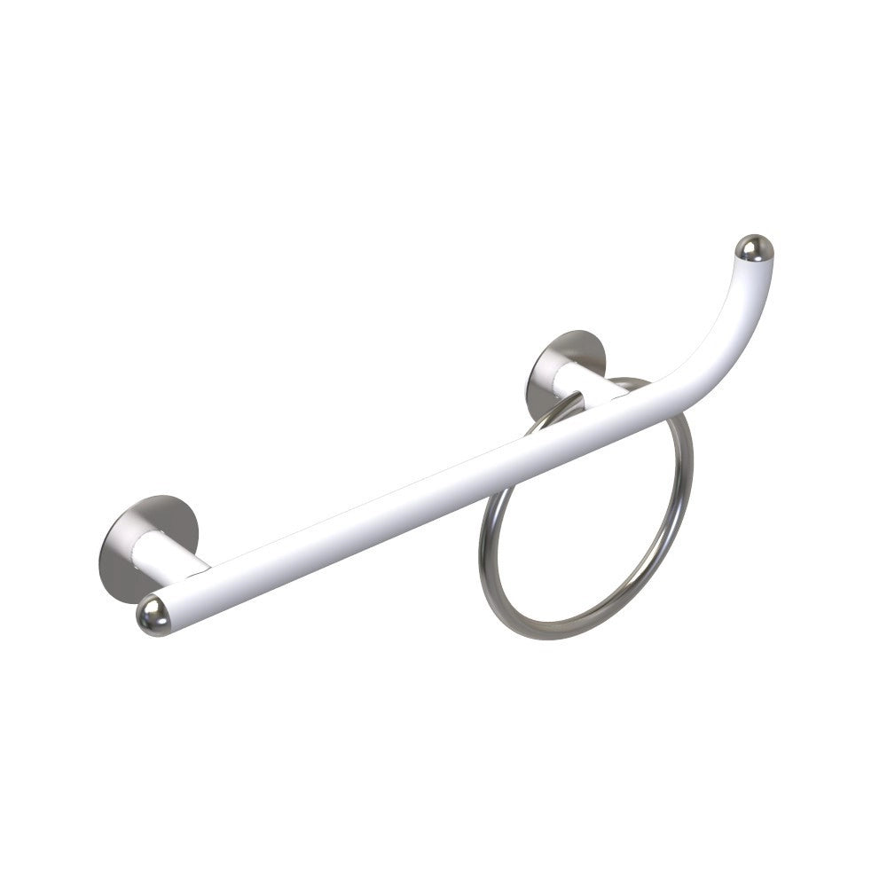 Maniglia di sicurezza disabili cm60 destra giotto inox bianco opaco
