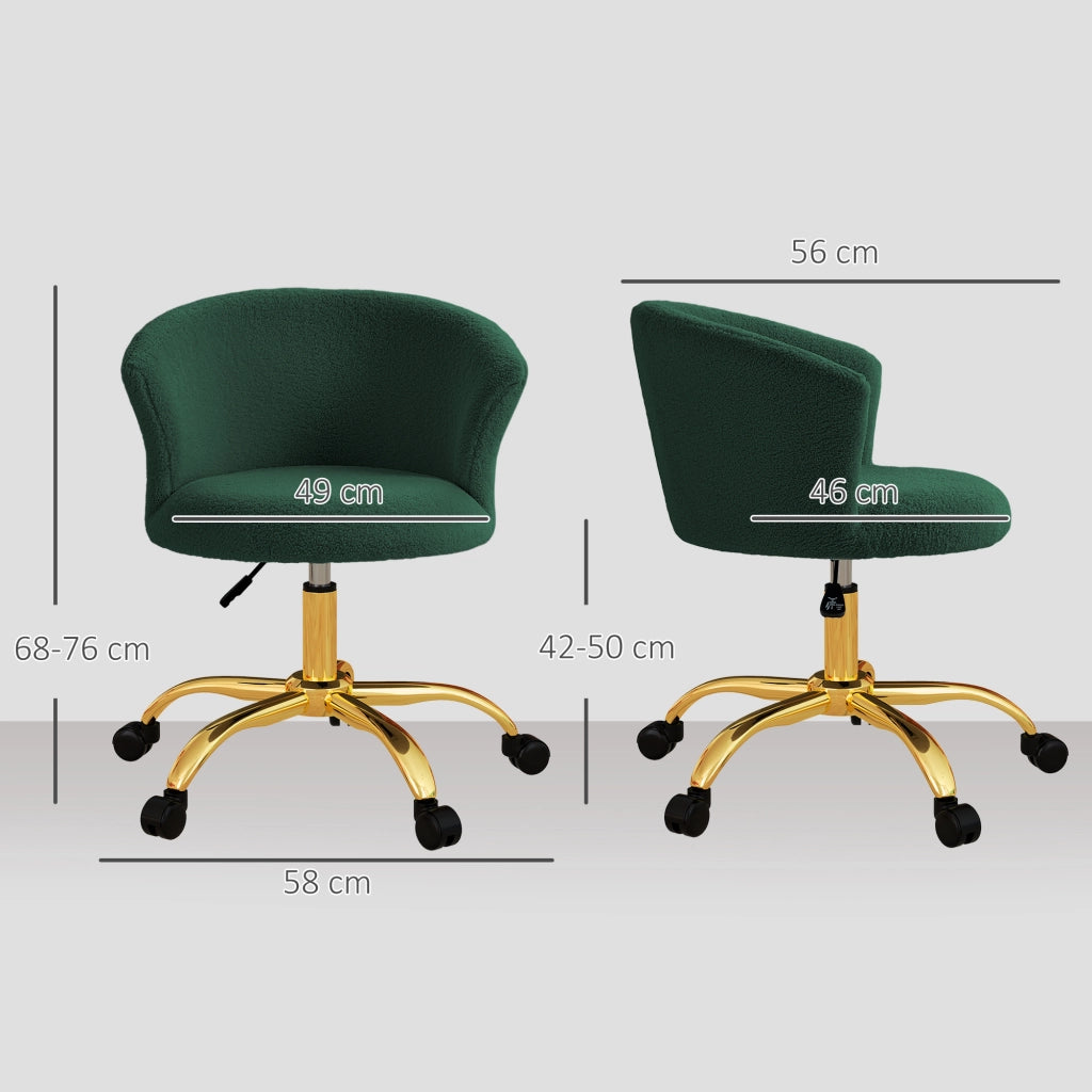 Sedia da ufficio ergonomica ¨C Zephmum ¨C Verde, regolabile in altezza, girevole