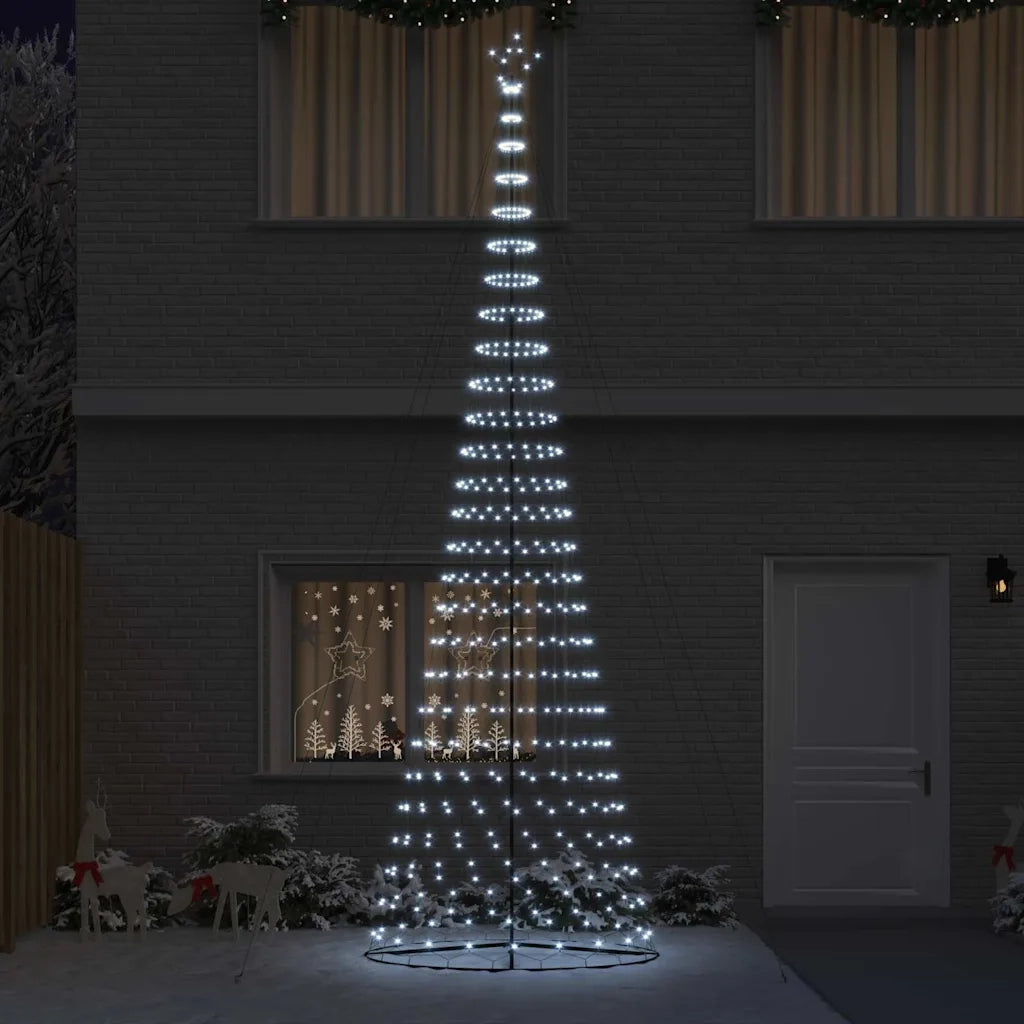Albero di Natale LED con 555 LED Bianco freddo 500 cm Metallo