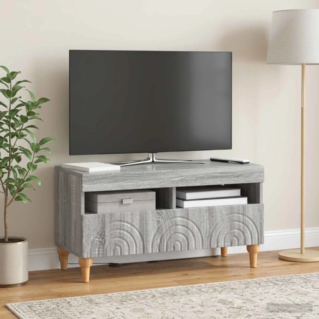 Mobile TV LED Sonoma grigio Legno ingegnerizzato 896341