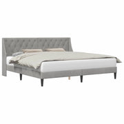 Letto matrimoniale | Letto per adulti | Struttura del letto Grigio chiaro 200 x 200 cm Velluto