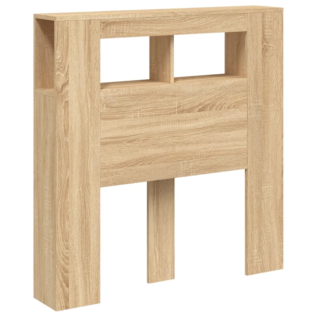 Testiera | Testata LED Rovere Sonoma 100x18,5x103,5 cm Legno Multistrato
