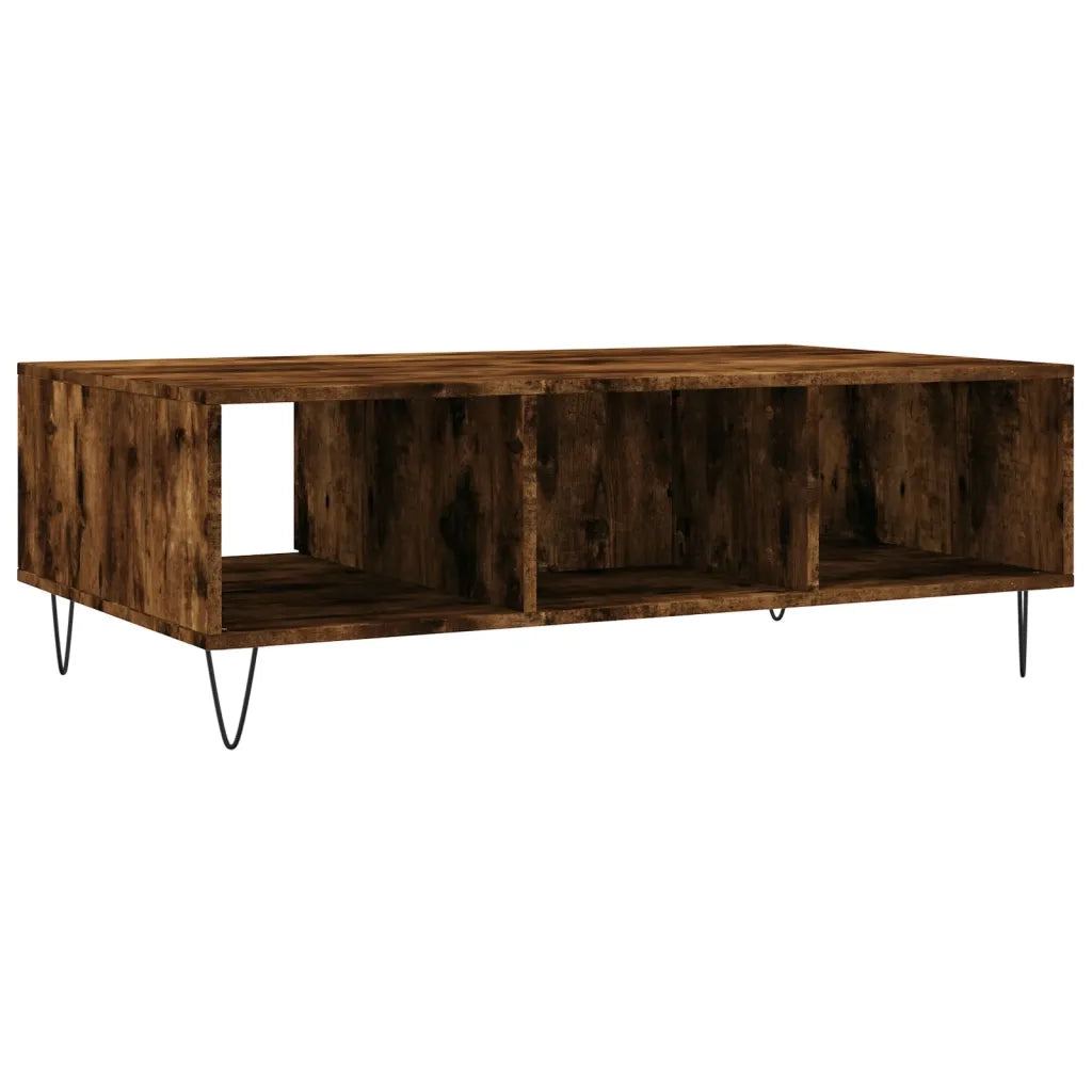 Tavolino da Salotto Rovere Fumo 104x60x35 cm Legno Multistrato 827089
