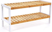 Rack per scarpe - per 8 pair di scarpe - cassa per scarpe in bambù - rack multifunzionale per la stanza da bagno