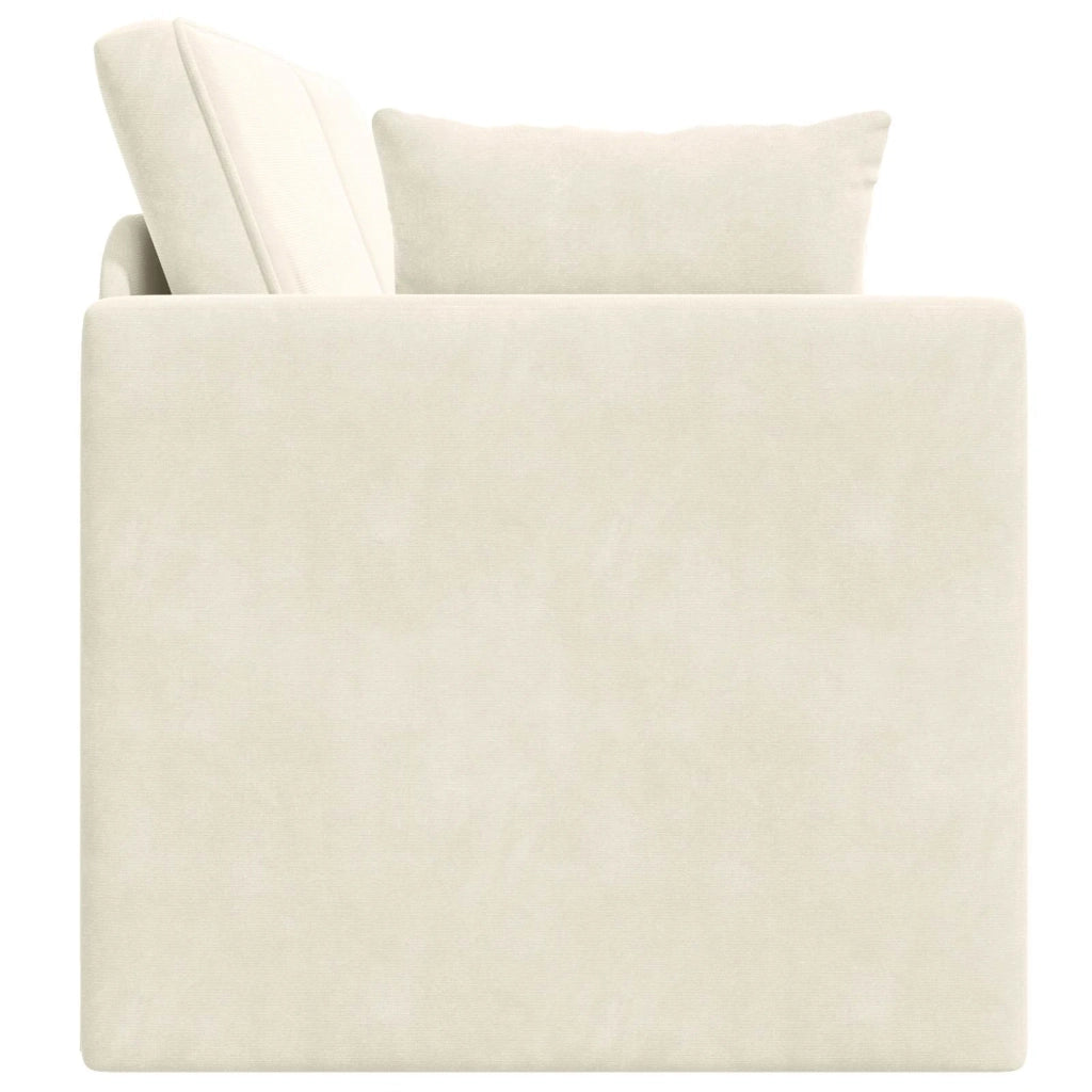 Divano-letto da pavimento Crema 213 x 70 x 77 cm Velluto 4106732