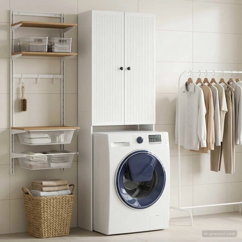 Mobile Bagno EDE Bianco Lucido 66 x 25,5 x 190 cm 896039