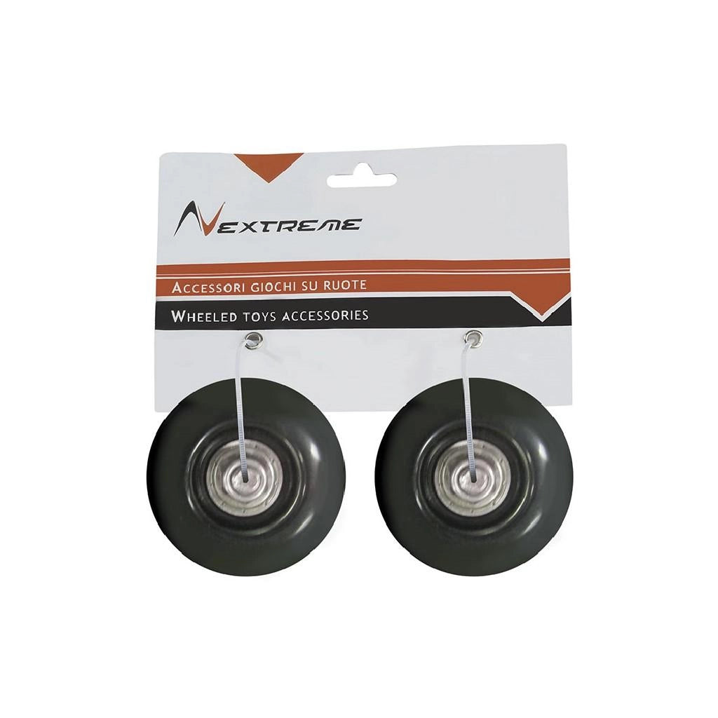 Coppia ruote nere 54x30 mm PVC con cuscinetti a sfera ABEC7 per pattini