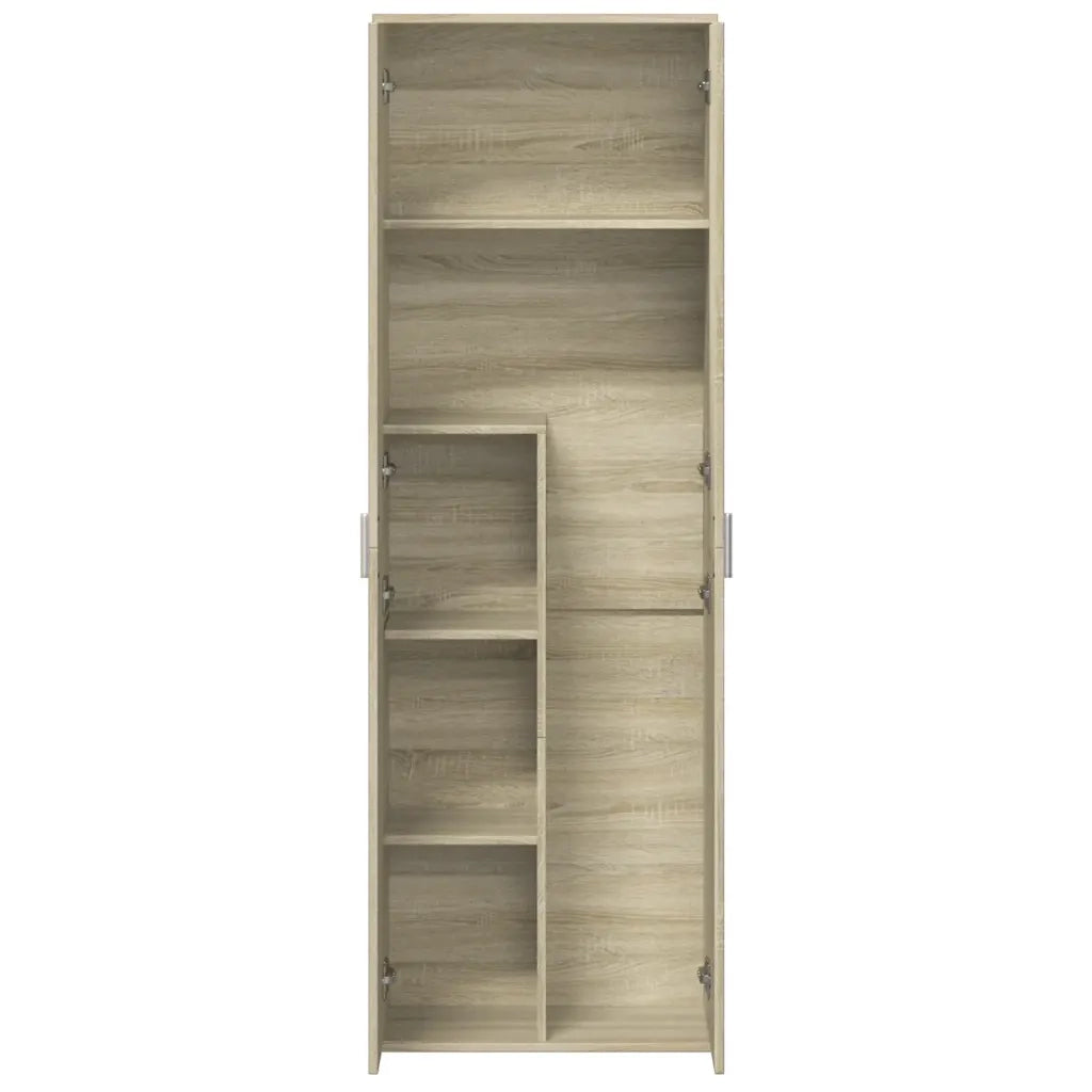 Credenza-Buffet-Armadio da cucina Rovere Sonoma 60x35x180 cm in Legno Multistrato