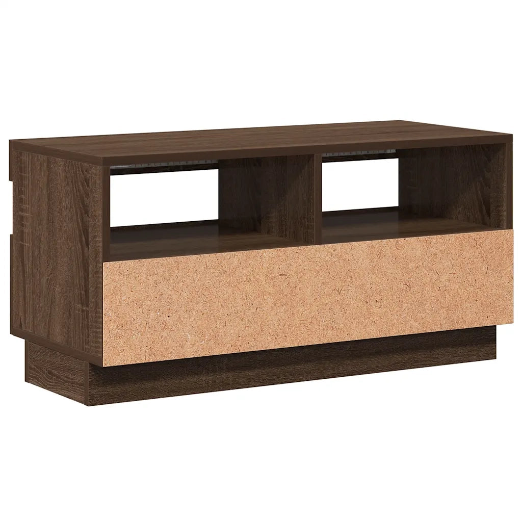 Mobile Porta TV con Luci LED Rovere Marrone 80x35x40 cm cod mxl 15892